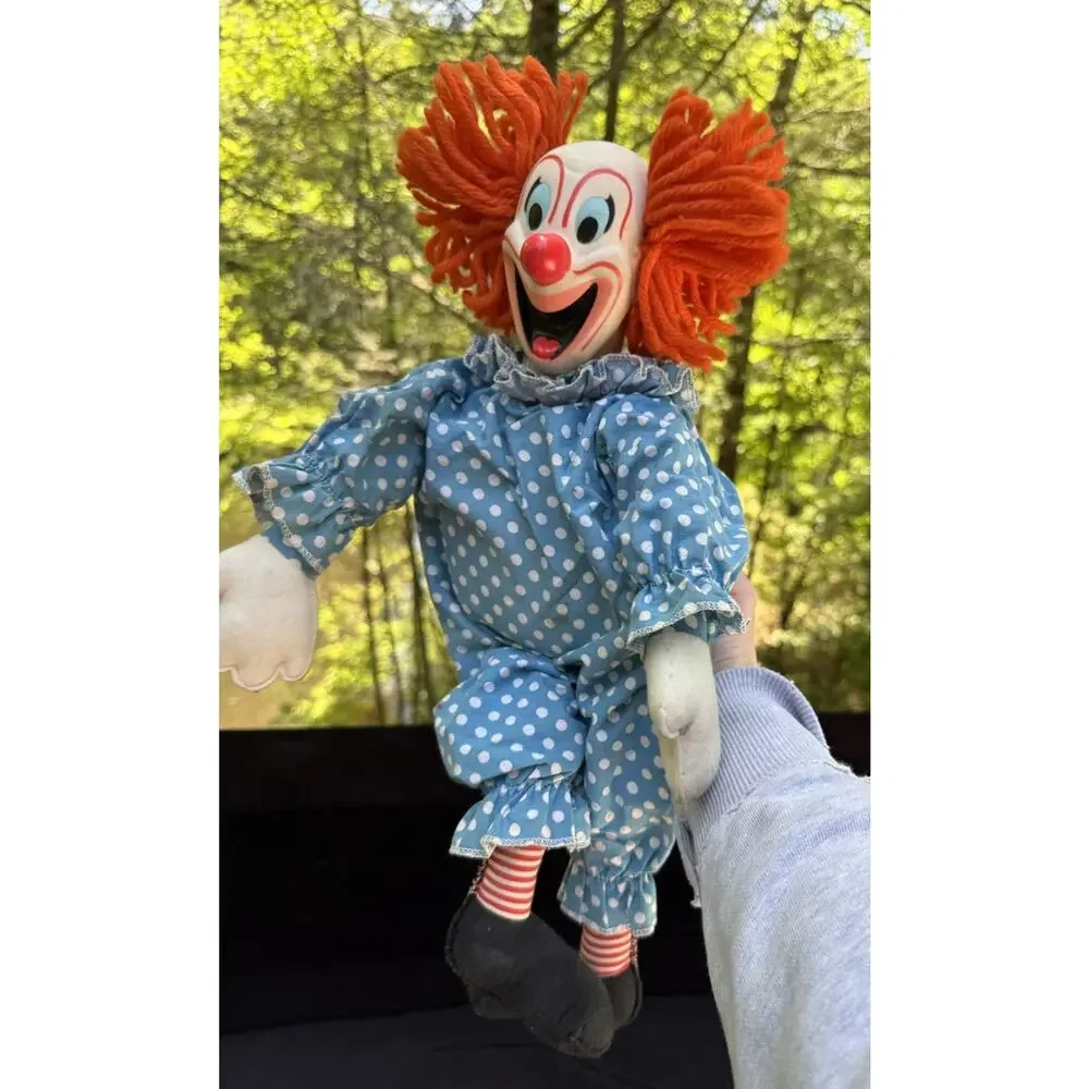 Vintage 1960's Pull Sting Talking Bozo Clown Doll From Mattel Creepy It Clown